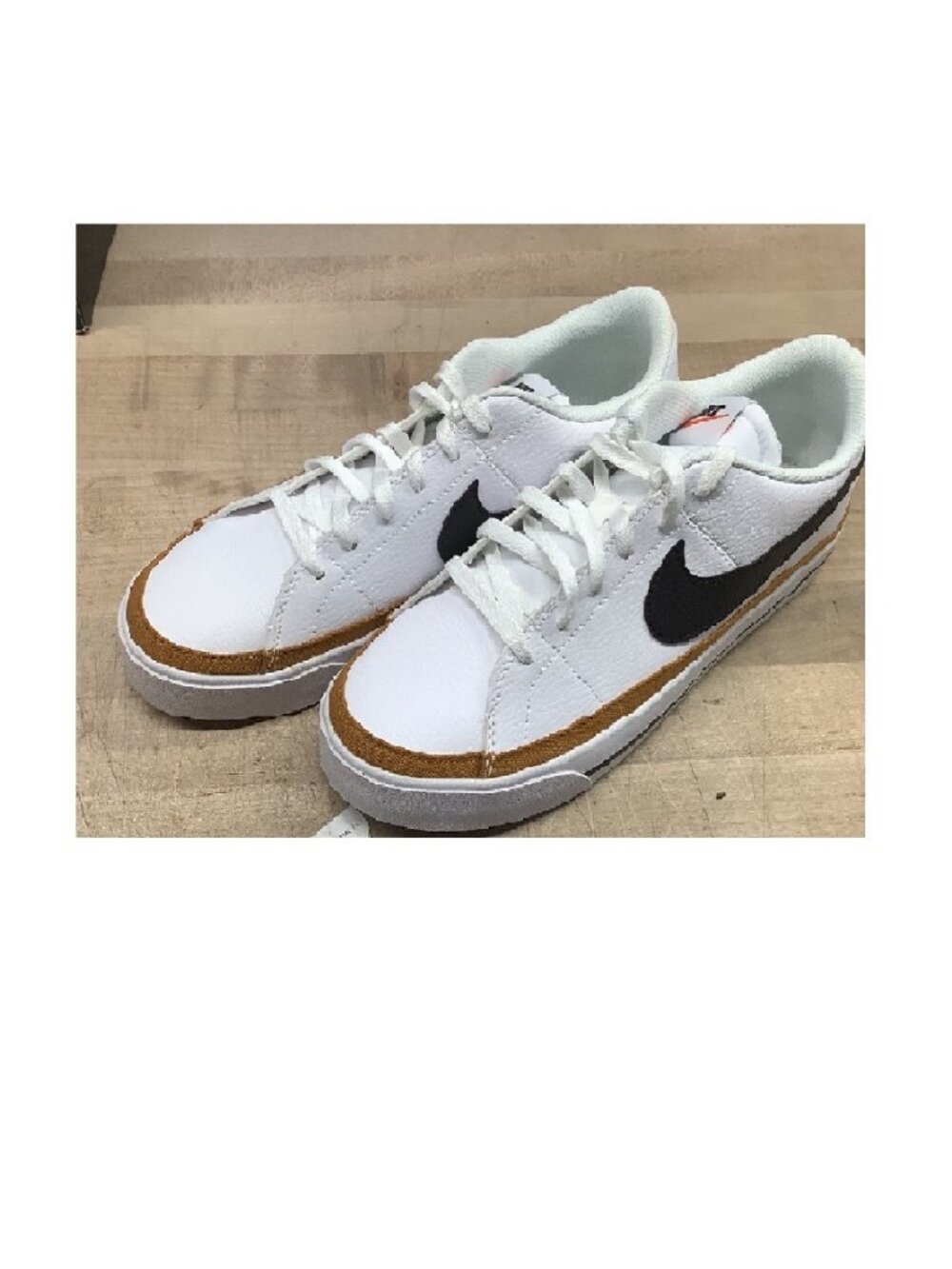 Nike Court Legacy White Black Desert Ochre Sneakers Men's Size 10.5M - 12W